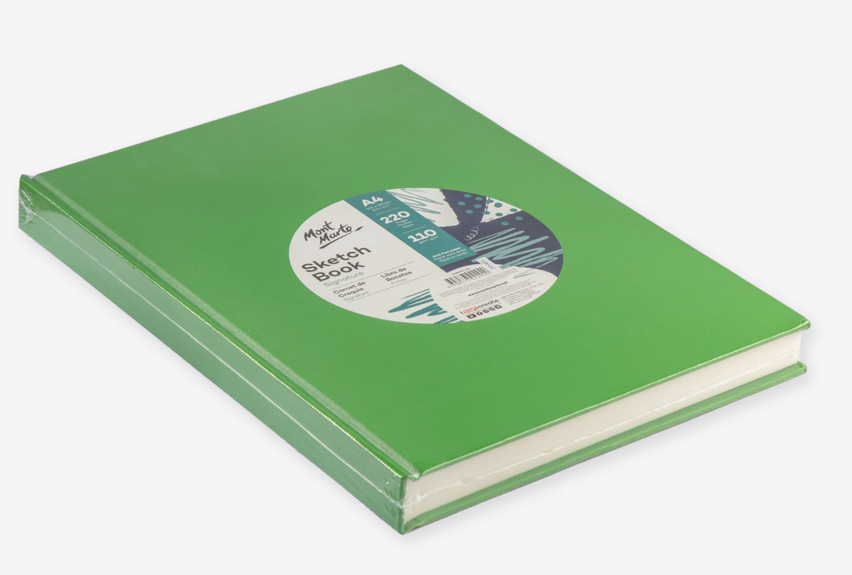 MABE アートブック mont marte A4 8.3 x 11.7' canvas hard bound sketchbook, 220