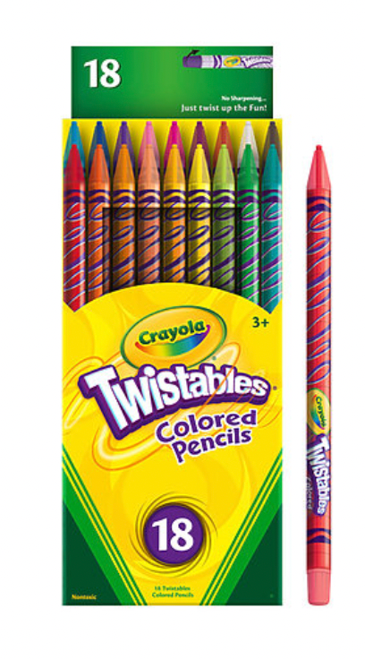 Colors-in-Motion Twist-Up Set Crayons (12 Colors)