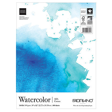 Strathmore Watercolor Paper Pad, 200 Series, 9 x 12, Tape Bound