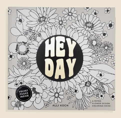 hey day coloring book with velvet pages, by Alli Koch – A Paper Hat