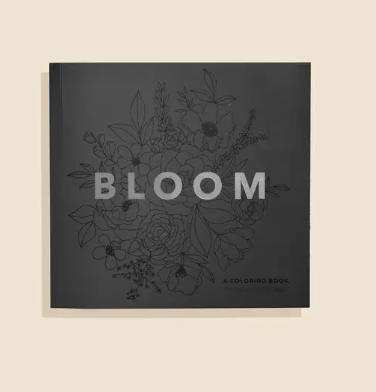 bloom (small) coloring book with velvet pages, by Alli Koch