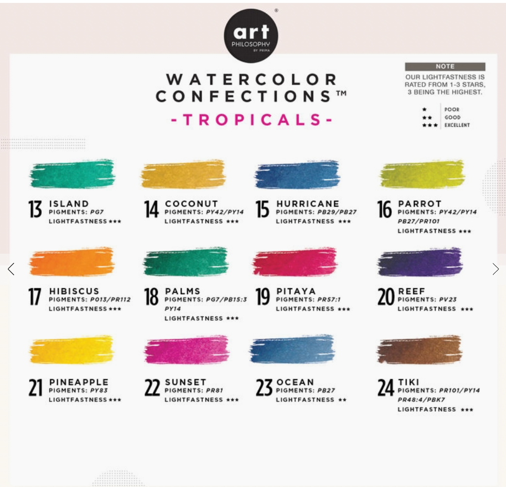 art philosophy watercolor confections 12 color small tin set, assorted – A  Paper Hat