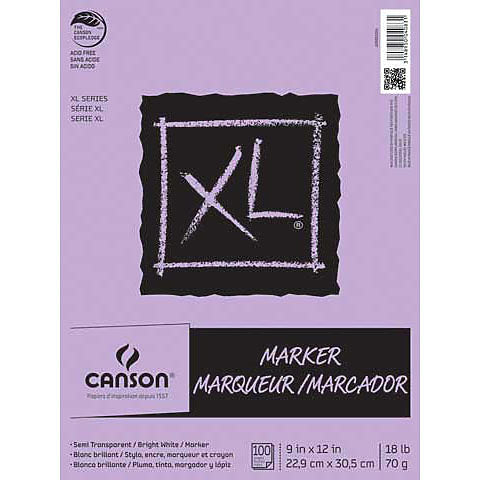 canson XL MARKER paper 9 x 12 100 sheet pad