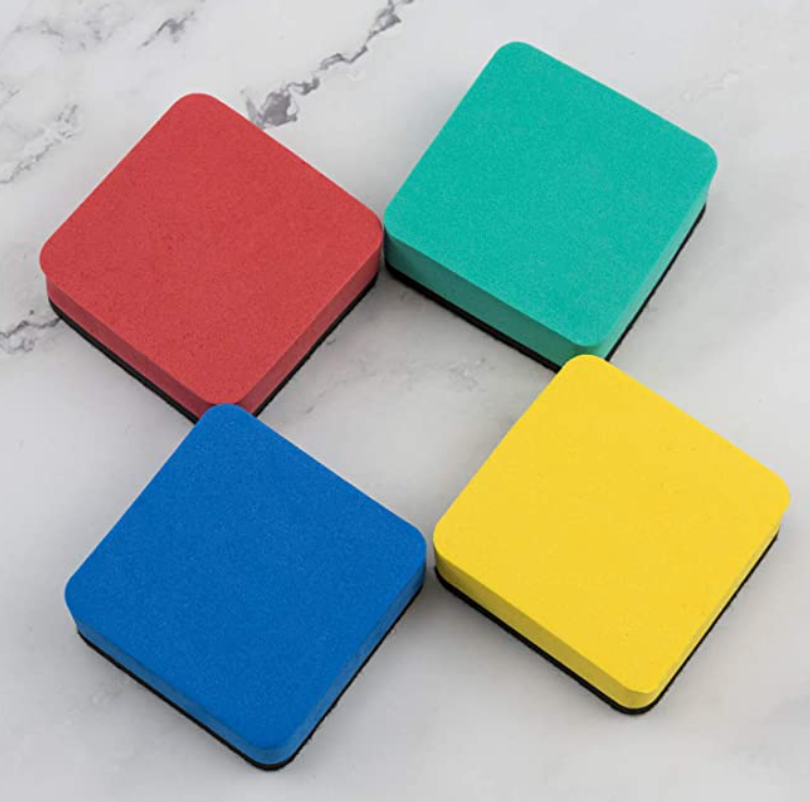 dry erase board erasers, assorted colors