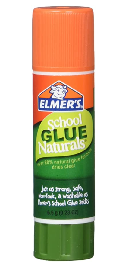 elmer's NATURALS washable single glue stick, or 2 pack