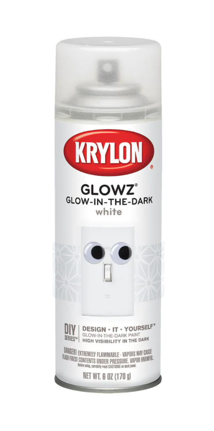 Update faded solar landscape lights with Krylon Glowz white glow in the  dark spray paint.