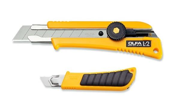 Olfa - Heavy-Duty Ratchet-Lock Utility Knife with Grip - Heavy