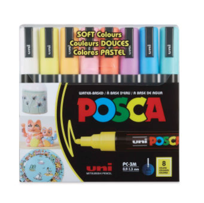 Posca Acrylic Paint Marker Set 16-Color Medium