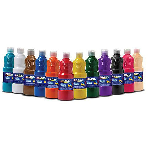 Washable Paint, Yellow, 16 oz. Bottles, Pack of 6